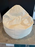 Vintage 1970'S Real Authentic Heavy Leather Like Feel Large Bean Bag. Fixed Price $490.00.