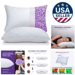 Set Of 2 Cooling Pillows - Queen Size, Zippered Memory Foam Ultimate Comfort. Fixed Price $86.39.