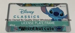 Disneys Stitch Weird But Cute License Plate Frame Lilo & Best Gift New. Fixed Price $33.41.