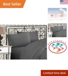 Elegant Three-line Embroidered Microfiber Bed Sheet Set California King Size. Fixed Price $42.99.
