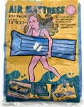 Vtg Pool Float 72"X27" Air Mattress W/ Pillow Sturdy Vinyl Blue Inflatable New. Fixed Price $21.95.