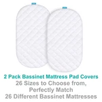 Waterproof Bassinet Mattress Pad Cover Bamboo Surface 2 Pack Multi-size Options. Fixed Price $22.99.