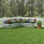 Homeroots 668468 12 X 60 In. Silver Steel Shape Raised Garden Bed. Fixed Price $115.06.