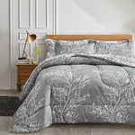 Uozzi Bedding Bag 7 Pieces Queen Size Gray Branches With Yellow Dots.... Fixed Price $78.61.