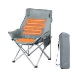 Sunsettler Heated Camping Chair, Oversized Outdoor Chairs Small, Grey. Fixed Price $82.68.