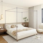 Forestsource Canopy Frame King Size Stainless Steel Poles Bed,.... Fixed Price $82.91.