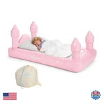 Funboy Pink Castle Twin Inflatable Air Mattress For Kids Portable Sleepover. Fixed Price $158.00.