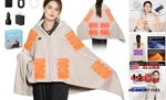 Mimyth Cordless Heated Blanket With Hood, Rechargeable Wearable. Fixed Price $86.57.