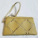 New Zipper Wallet Wristlet Mustard Yellow Strap Valley Forge Fabrics-k. Fixed Price $14.99.