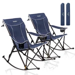 Sunnyfeel Oversized Folding Rocking Camping Chair Buckle Design 2 Pcak Outdoor. Fixed Price $224.12.