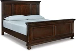 Ashley Porter Traditional King Panel Bed Dark Brown - Box Spring Required. Fixed Price $1969.99.