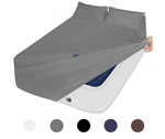 3 Pcs King Bed Sheet Set For Air Mattress, Deep Pocket, Storage Pockets On Side. Fixed Price $31.99.