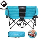 Villey Double Camping Chair W/cooler Bag, Extra Wide Loveseat, Heavy Duty. Fixed Price $140.99.