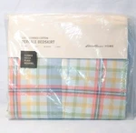 Eddie Bauer Home Queen Cotton Bed Skirt Flower Patch Plaid 15" Drop Portugal New. Fixed Price $38.17.