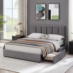 Vecelo Twin Full Queen Bed Frame Platform With Upholstered Headboard Wooden Slat. Fixed Price $155.99.