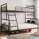 Metal Bunk Bed Heavy Duty Twin Over Full Size Frame With Ladder Guardrail. Fixed Price $329.29.