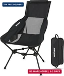 Marchway Lightweight Folding High Back Camping Chair With Head Support, Stable. Fixed Price $68.72.