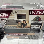 Intex Dura-beam Deluxe Queen Airbed With Built-in Electric Pump 18" Raised. Fixed Price $44.50.