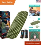Ultralight Inflatable Sleeping Pad, 2-PACK Waterproof Air Mattresses For Camping. Fixed Price $85.04.