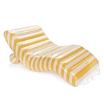 Pool Float Chair Cabana Striped Chaise Lounger 6 Feet Yellow White Funboy Giant. Fixed Price $104.99.