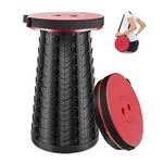 Pop Up Outdoor Portable Folding Stool Retractable Travel Seat Camping Chair Red. Fixed Price $23.90.