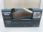 New Sharper Image Unisex Slippers Memory Foam MEN(7 8) WOMEN(8-9) Brown Nib. Fixed Price $27.99.