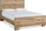 Hyanna Rustic King Panel Bed By Ashley - Light Brown, Box Spring Required. Fixed Price $856.99.