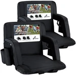 Sportneer Stadium Seats With Back Non-heated, Regular 20.5", Black, Pack. Fixed Price $174.99.