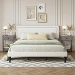 3-PIECE Bedroom Set Furniture Twin Full Queen Size Frame With 2 Nightstands. Fixed Price $259.99.