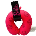 Barbie Logo Hot Pink Print Travel Neck Pillow Nwt Fly Rest Memory Foam Zip. Fixed Price $25.00.