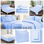 Select Bedding Set - Sheets/duvet Covers/bed Skirt/pillow Cases Sky Blue Solid. Fixed Price $93.13.