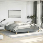 Bed Frame Upholstered Platform With Wooden Slats Support Fabric Vidaxl. Fixed Price $104.99.