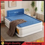 Queen Inflatable Air Bed Mattress W/ Built-in Pump Backrests Blue 203X152X36CM. Fixed Price $85.49.