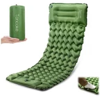 Toncoke 3.54" Ultralight Inflatable Sleeping Pad, Integrated Pillow & Pump. Fixed Price $30.70.