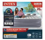New Intex 20" Queen Dura-beam Deluxe Raised Air Bed Mattress With Internal Pump. Fixed Price $50.00.