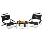 #wejoy 2 Beach Chairs And Table Set Lightweight & Folding Oversized, #s Black. Fixed Price $136.24.