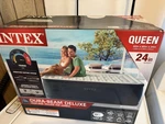 Intex Dura-beam Deluxe 24" Brand New, Open Box Pillowtop Air Mattress,, Queen. Fixed Price $60.00.