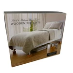 Wooden Bed Lifts Risers By Bath And Beyond 4.4 3.8 New Open Box. Fixed Price $28.99.