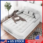 Inflatable High Raised Double King Size Air Bed Mattress With Pump & Pillow Kit. Fixed Price $119.90.