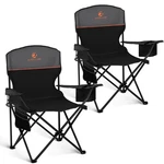 Alpha Camping Chairs 2 Pack Heavy Duty Folding 3-CAN Cooler Bag Black. Fixed Price $72.28.