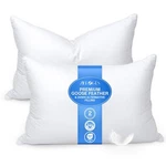 Zibroges Goose Feather Pillows Queen Size Set Of 2 - Hotel Down Bed For. Fixed Price $301.99.