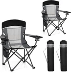 Oversized Portable Mesh Camping Chair - Lightweight & Foldable For Easy Travel. Fixed Price $150.99.