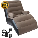Inflatable Deck Chair With Pump Foldable Lounge Bedroom Living. Fixed Price $93.58.