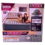 Intex Dura-beam Deluxe Queen Airbed With Built-in Electric Pump 18" Raised. Fixed Price $50.00.