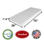 Foamrush 38" X 75" Twin Bed Mattress Rv High Density Firm Replacement Usa. Fixed Price $491.10.