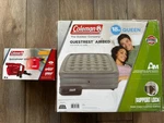 Coleman Guestrest Airbed 18" Queen Mattress Indoors/outdoors, Built Pump. Fixed Price $40.00.