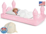 Funboy Kids Pink Castle Air Mattress Bed Single Dual Valve Travel Sleep Bag. Fixed Price $91.99.
