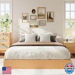 Idealhouse Platform Bed Frame Queen Sizewooden Slat Supportno Spring Needed. Fixed Price $211.11.