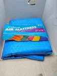 Vintage Inflatable Vinyl Air Mattress 27X72 (6FT) Unbranded Blue Open Package. Fixed Price $10.00.