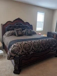 King Upholstered Bed From Ashley Furniture (includes Mattress And Box Spring). Fixed Price $1700.00.